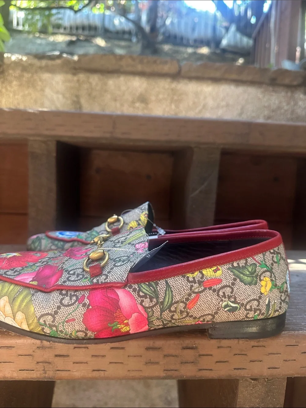 Gucci Jordaan Flat Floral Canvas Loafers
